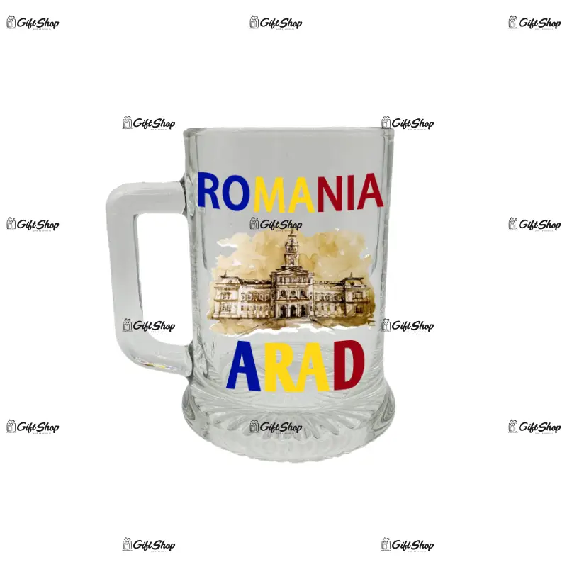 Arad romania, halba cu mesaj
